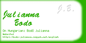 julianna bodo business card